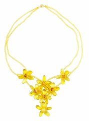 Колье из янтаря «Солнечные цветы»