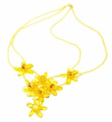 Колье из янтаря «Солнечные цветы»