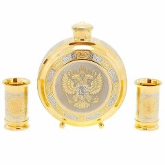 Набор для водки «Герб» (фляжка + 2 стопки)