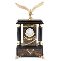 Настольные часы «Орёл» из яшмы