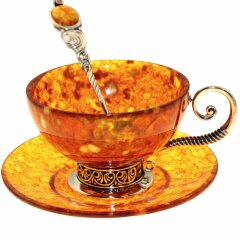 Чайная чашка из янтаря «Антик»