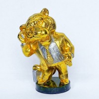 Позолоченная фигурка «Деловой тигр» из бронзы — символ 2022