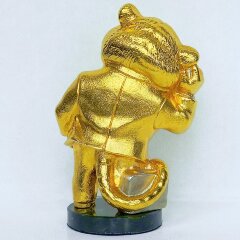 Позолоченная фигурка «Деловой тигр» из бронзы — символ 2022