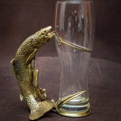 Подарочная кружка для пива «Форель» с объёмной фигуркой