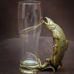 Подарочная кружка для пива «Форель» с объёмной фигуркой