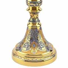 Наградной позолоченный кубок для вина «Царский лазурит» в подарок начальнику