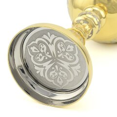 Наградной позолоченный кубок для вина «Царский лазурит» в подарок начальнику