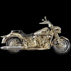 Сувенирная модель мотоцикла из серебра в подарок коллекционеру