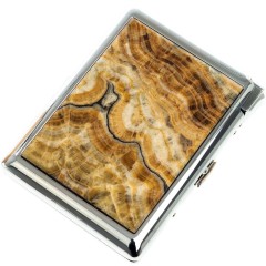 Портсигар карманный на 20 сигарет «Оникс» с зажигалкой в подарок девушке