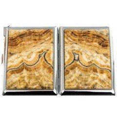 Портсигар карманный на 20 сигарет «Оникс» с зажигалкой в подарок девушке