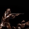 Интерьерная композиция «Охота на медведя» из бронзы в подарок охотнику