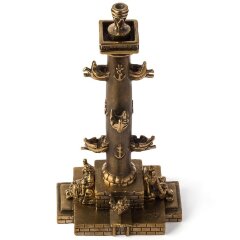 Сувенирный подсвечник «Ростральная колонна» (Нева и Волхов) в подарок на память из СПб