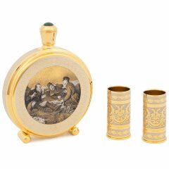 Фляжка «Охотничья» (малая) + 2 стопки