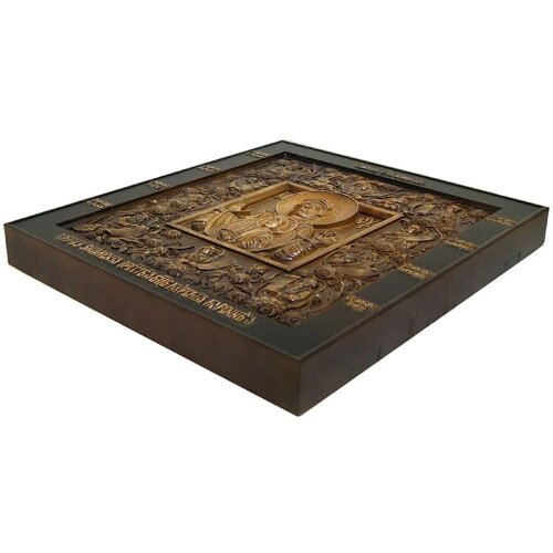 Резная икона «Божья матерь Знамение Курская Коренная»