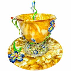 Чайная чашка из янтаря «Ирис»