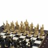 Шахматный ларец «Русские» с бронзовыми фигурами