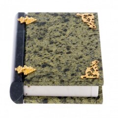 Большая шкатулка из змеевика «Книжка» для украшений