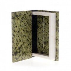 Большая шкатулка из змеевика «Книжка» для украшений