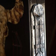 Подарочные нарды «Бык» из янтаря и ценных пород дерева