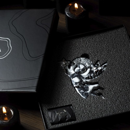 Ёлочная игрушка «Ангелок» (обсидиан) в подарок на Новый год