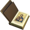 Подарочная книга «Святое Евангелие» с иконой в кожаном футляре