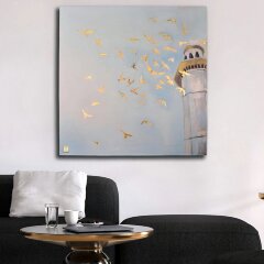 Интерьерная картина «Жизнь» с использованием сусального золота