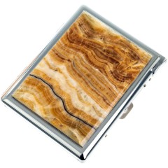 Портсигар металлический на 10 сигарет «Оникс» с зажигалкой в подарок подруге