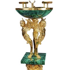 Подставка для сигар «Малахит» с художественным декором в подарок мужчине