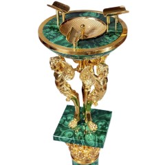 Подставка для сигар «Малахит» с художественным декором в подарок мужчине