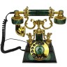 Функциональный ретро телефон «СТАТУС» из натурального камня малахит