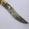 Подарочный нож «Бегущий волк» с клинком из дамасской стали
