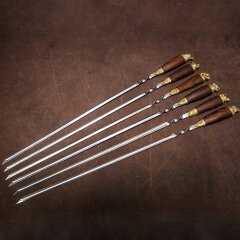 Подарочные шампуры «Дикие звери» с деревянной рукоятью