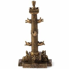 Сувенирный подсвечник «Ростральная колонна» (Волга и Днепр) в подарок на память из СПб