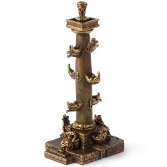 Сувенирный подсвечник «Ростральная колонна» (Волга и Днепр) в подарок на память из СПб