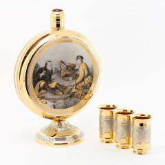 Сувенирный набор для водки «Охотник» (фляжка + 3 стопки)