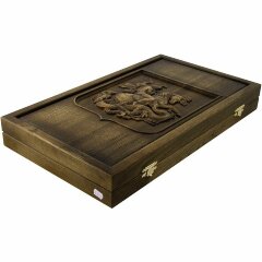 Резные нарды «Георгий Победоносец» (дуб)