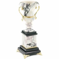 Интерьерная ваза «Медичи» из белого мрамора