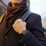Мужские золотые часы «Джентельмен» (хронограф чёрный)