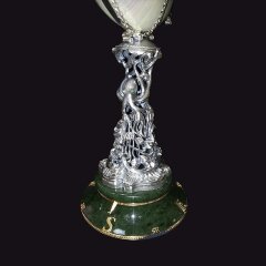 Серебряный корабль ручной работы «Меркурий» из морской раковины НАУТИЛУС