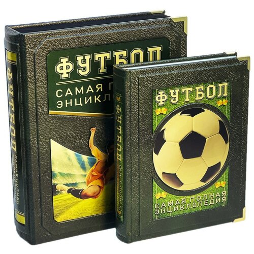 Иллюстрированная книга «Футбол. Самая полная энциклопедия» в кожаном футляре