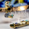 Коллекционная сабля «ИРБИС» украшенная драгоценными камнями является шедевром мастерства златоустовского оружейного искусства
