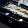 Коллекционная сабля «ИРБИС» украшенная драгоценными камнями является шедевром мастерства златоустовского оружейного искусства