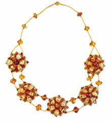 Янтарное колье «Девичьи грезы»