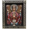 Большая резная икона «Неупиваемая Чаша» с кристаллами Сваровски