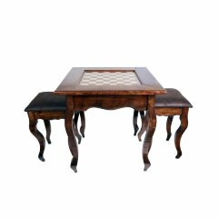 Шахматный стол «Классический» с двумя табуретами