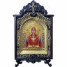 Подарочная икона «Неупиваемая Чаша» из янтаря и морёного дуба
