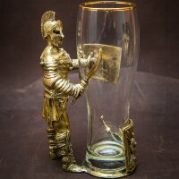 Украшенный бокал для пива «Спартанец» с объёмной фигуркой