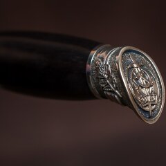 Сувенирный нож финка «Разведчик» в кожаных ножнах