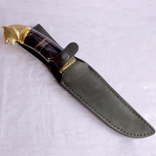 Подарочный нож «Волк» с булатным клинком