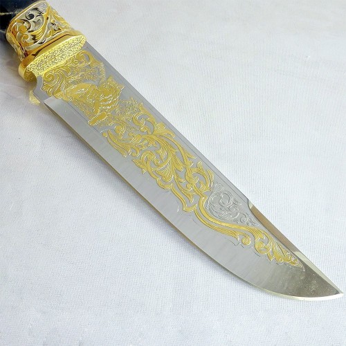 Подарочный нож «Волк» с булатным клинком